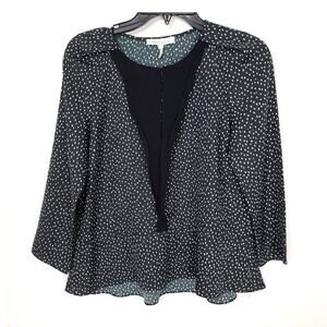 Sandro Peplum Keyhole blouse Size Small